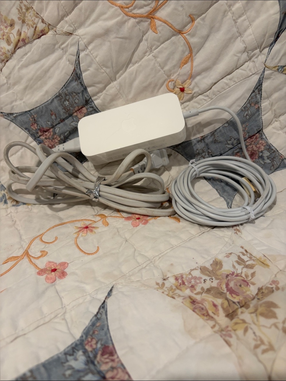 Apple White MacBook Power Adapter with Attached Cable